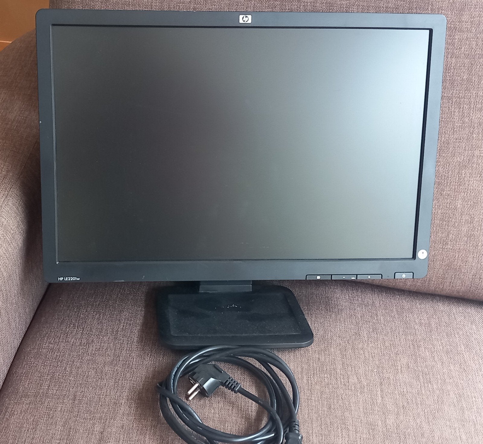 HP LE2201W 22 inch monitor met stroom kabel., Computers en Software, Ophalen, Gebruikt, HP, VGA
