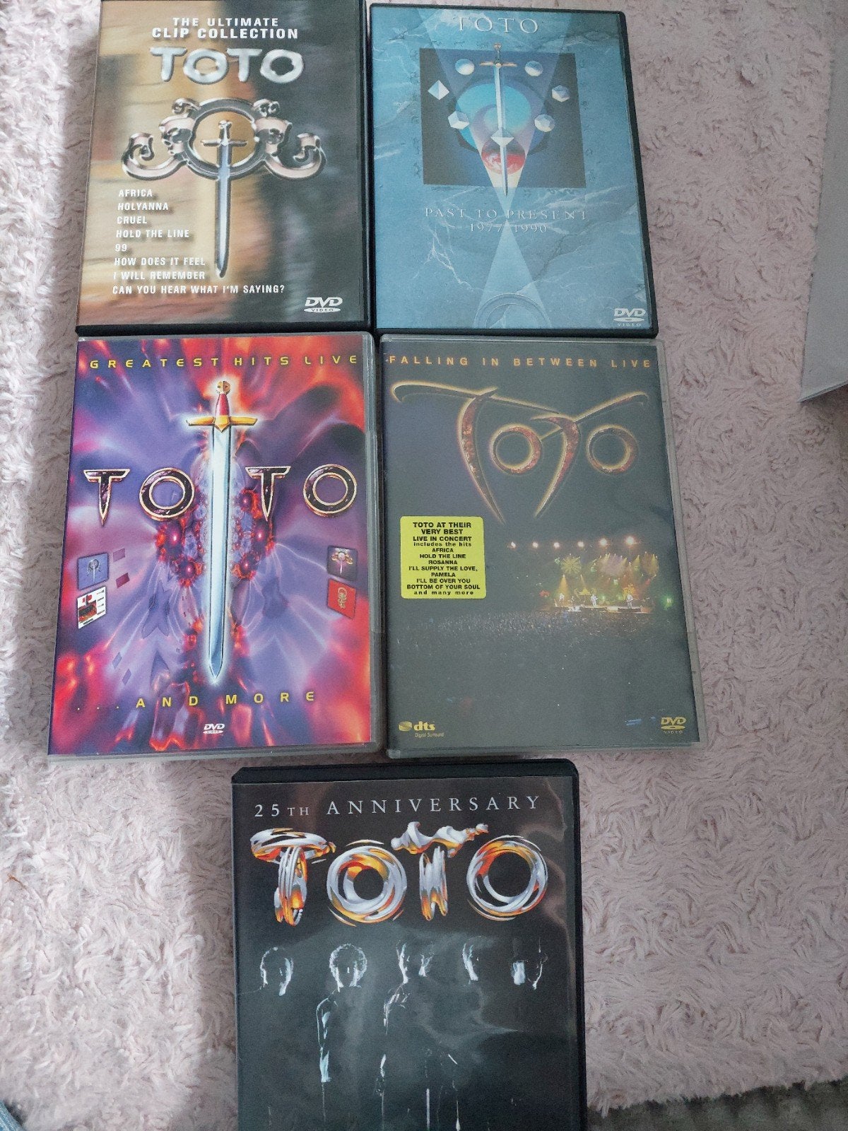 TOTO.  5 Dvd's van de band in zeer goede staat., Engels, Alle leeftijden, Ophalen of Verzenden, Zo goed als nieuw