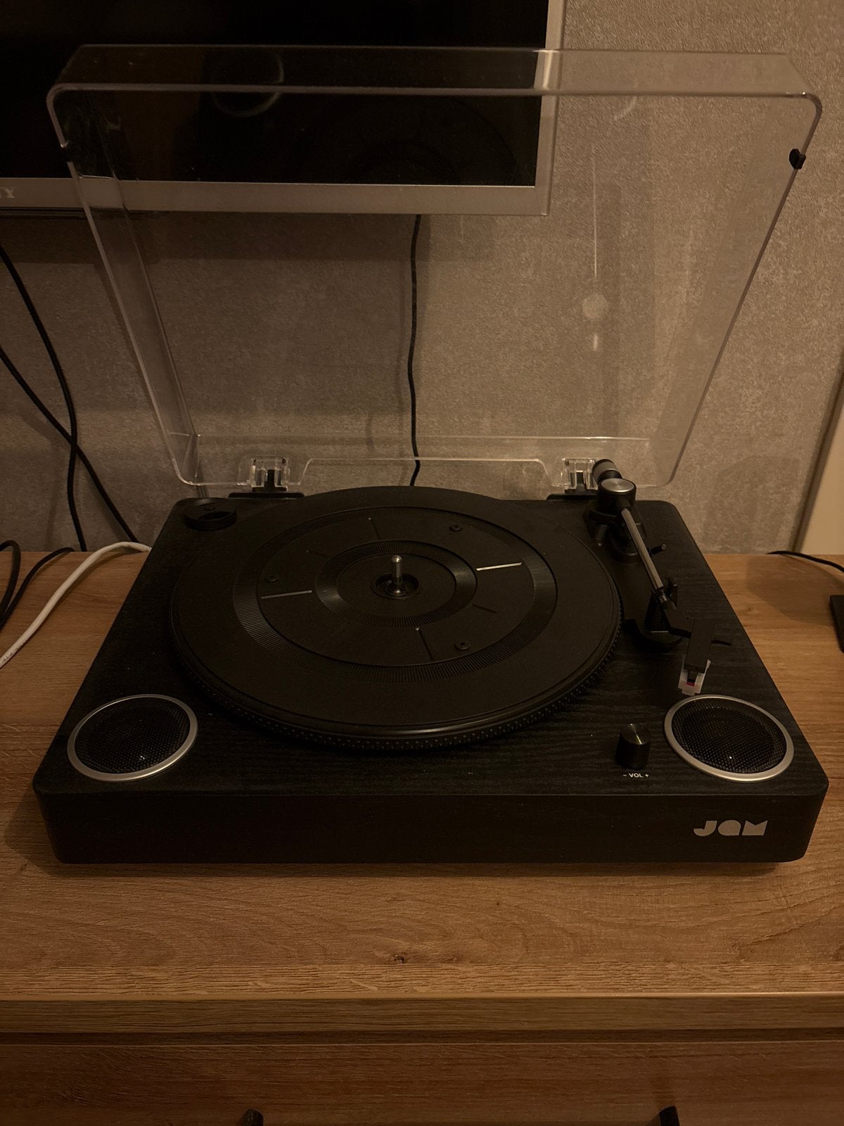 Platenspeler met ingebouwde speakers - Zwart, Overige merken, Gebruikt, Automatisch, Ophalen of Verzenden