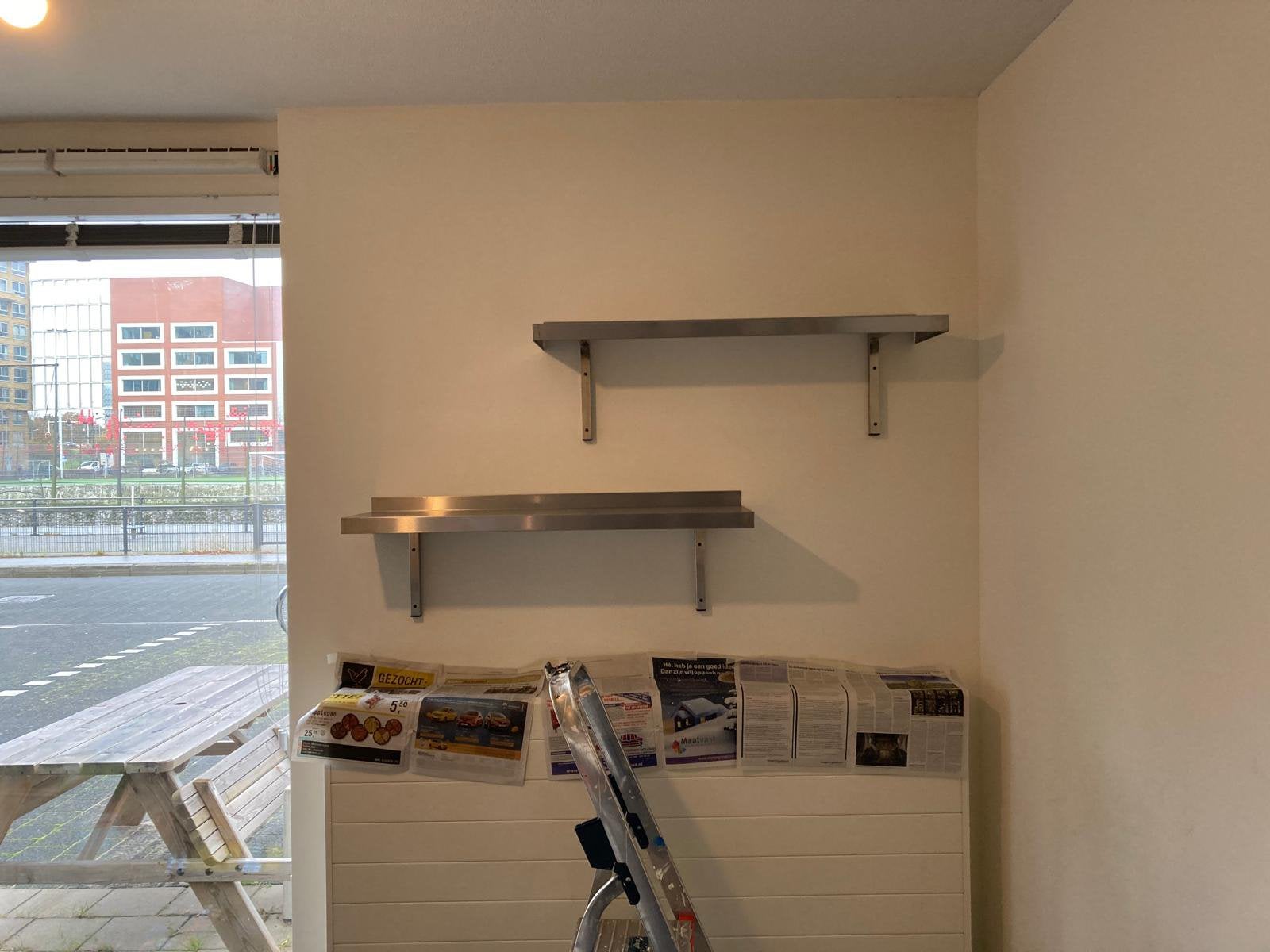 RVS wandplanken - keuken - professioneel, Ophalen, Zo goed als nieuw
