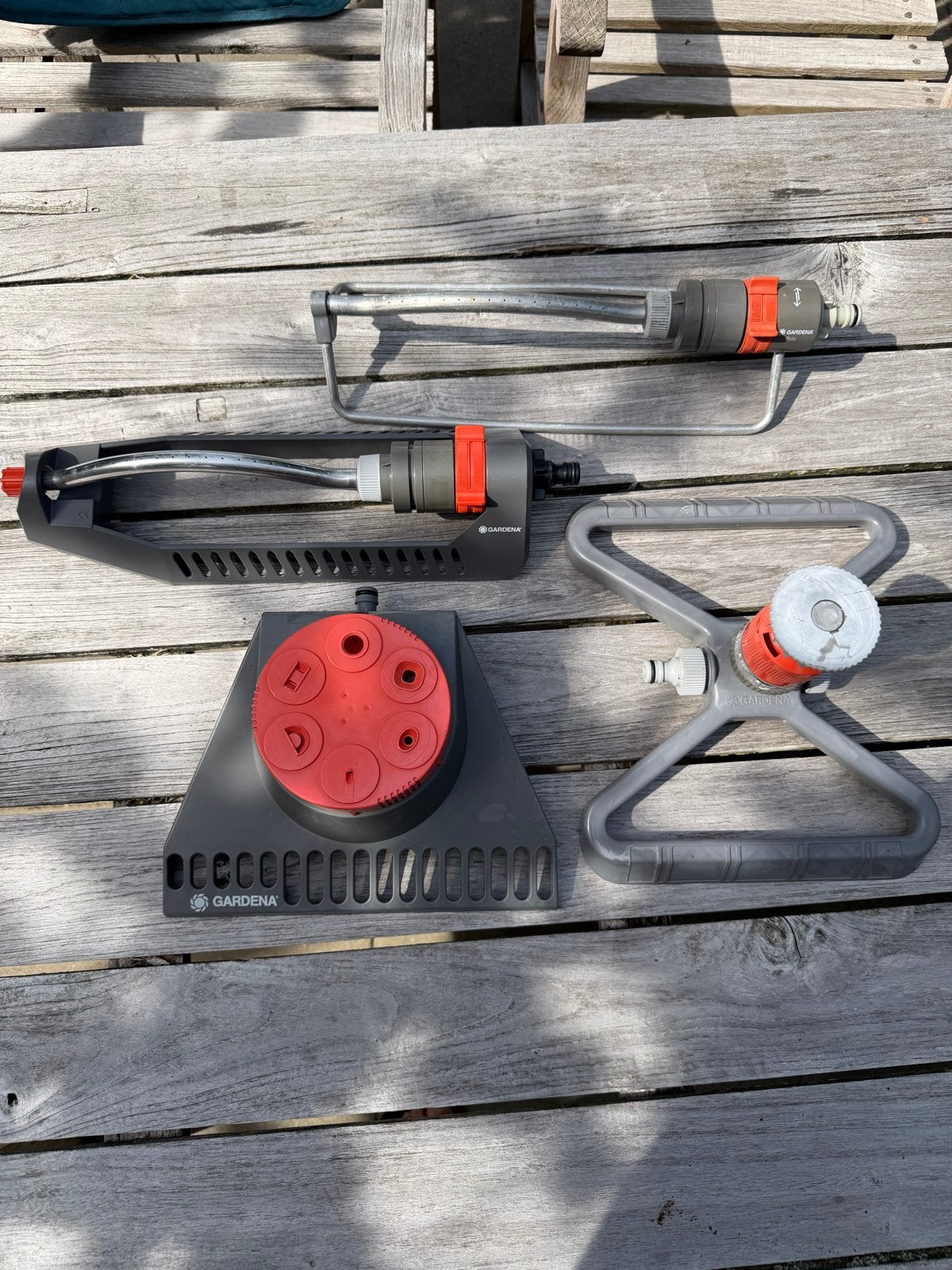Gardena Sproeierset: Zwenksproeier, Multisproeier, Cirkelspr, Ophalen of Verzenden, Gebruikt, Zwenksproeier