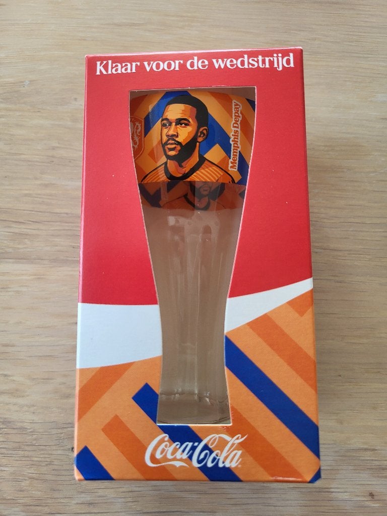 Coca Cola WK 2026 glas Memphis Depay, Verzamelen, Ophalen of Verzenden, Nieuw, Frisdrankglas