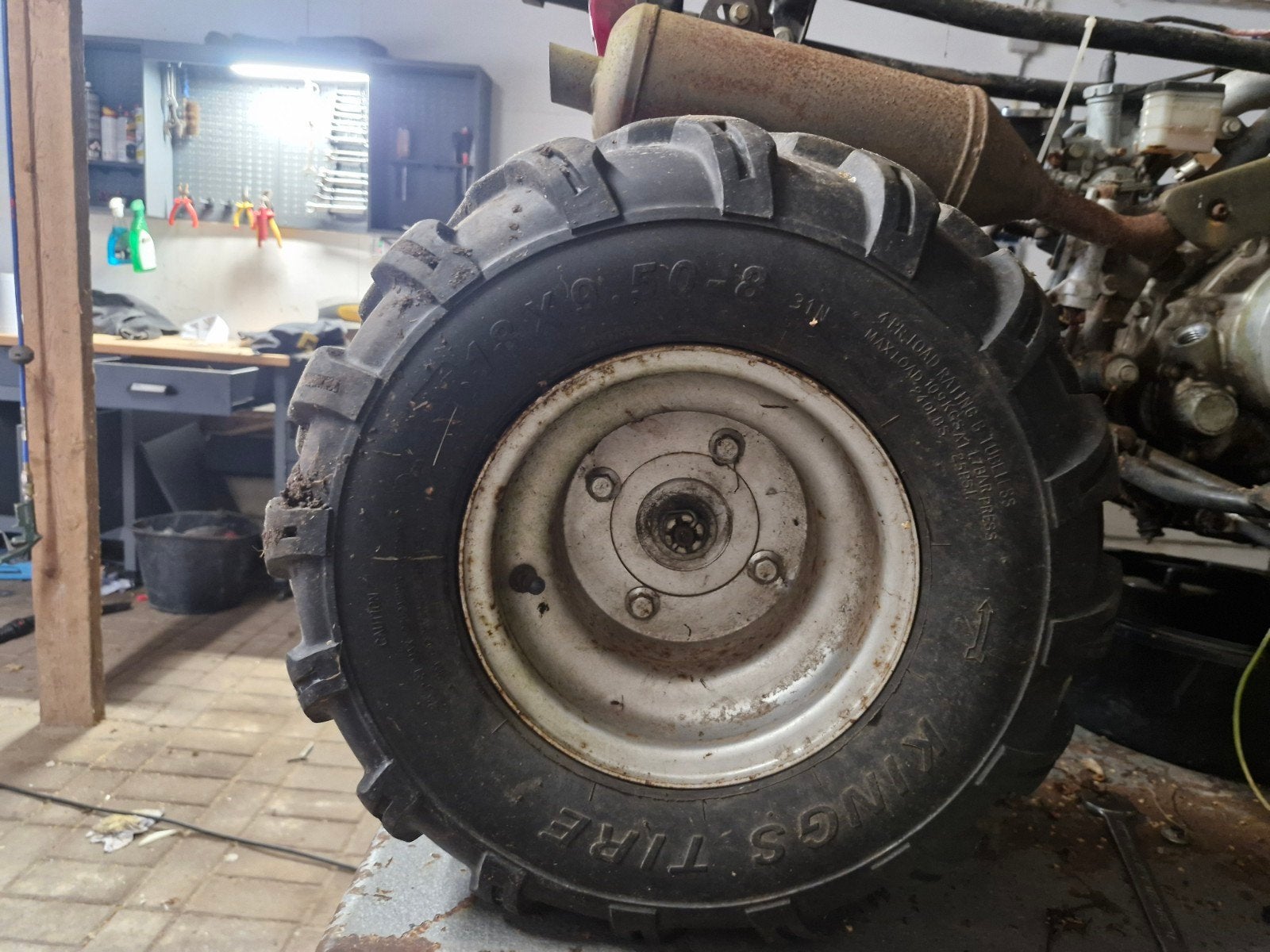 Banden met velgen voor quad of terreinwagen, Ophalen, Gebruikt