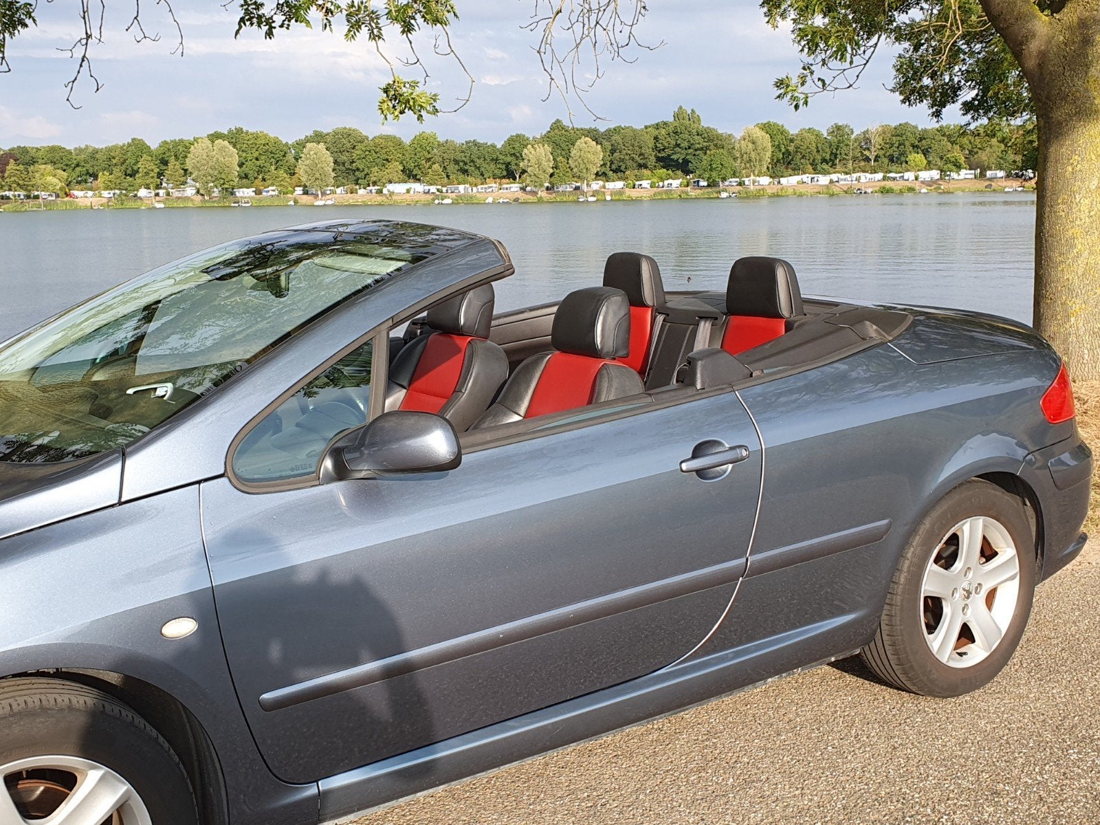 Peugeot 307 2.0 16V CC 2004 Blauw, Auto's, Voorwielaandrijving, 4 cilinders, Cabriolet, 75 €/maand