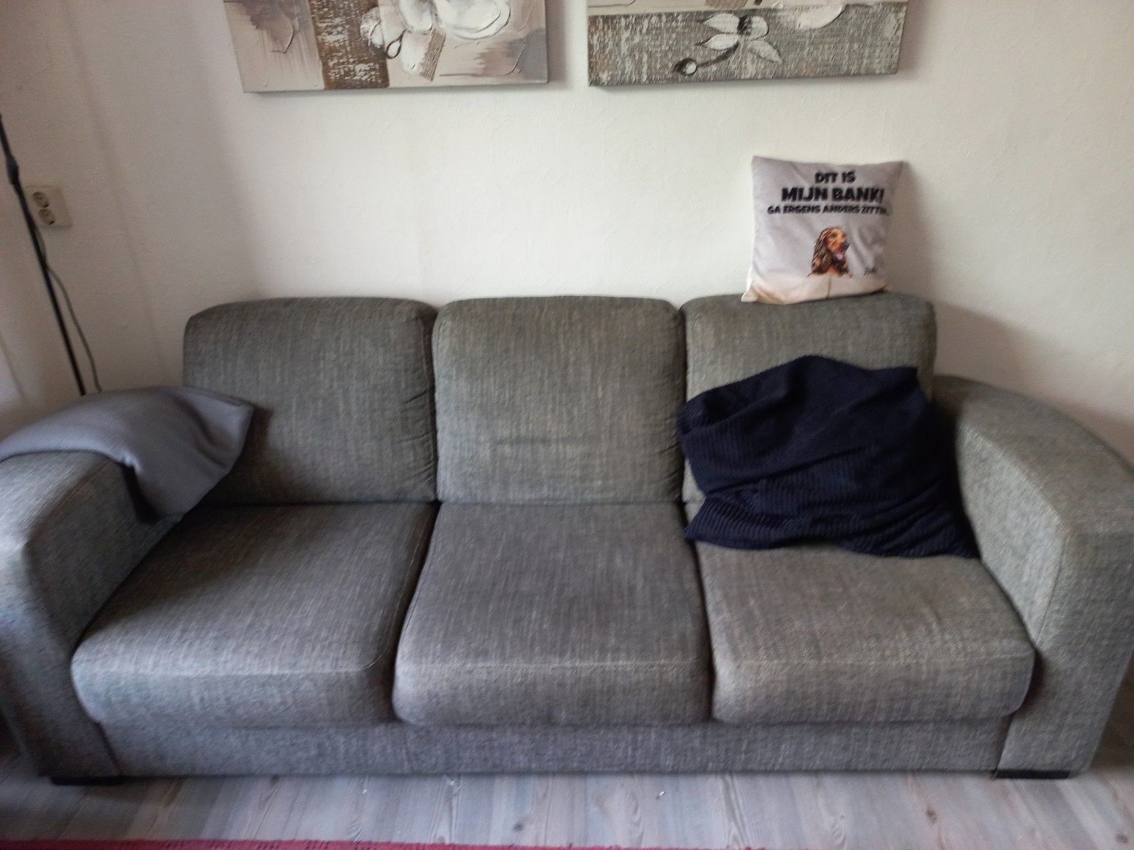 3-2-1 zits bankstel, Ophalen, Gebruikt, 75 tot 100 cm, Stof