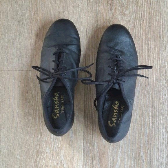 Sansha T-Split-TA02 tapschoenen maat 6M zwart met veter, Ophalen of Verzenden, Gebruikt, Schoenen