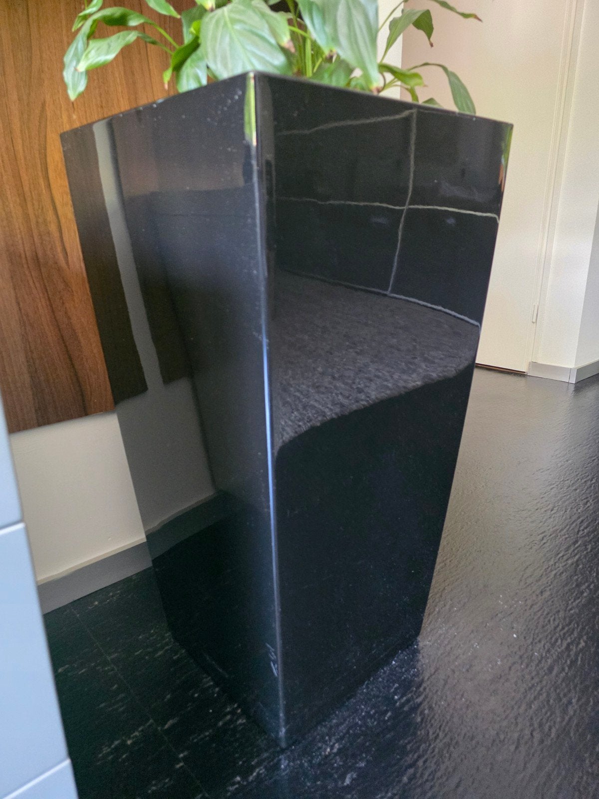 Lechuza Cubico 40 plantenbak - Zwart (2 stuks), Ophalen, Kunststof, Zo goed als nieuw, Minder dan 25 cm