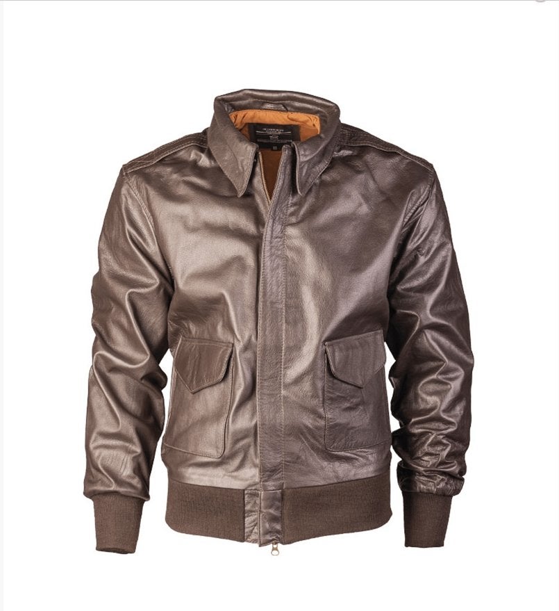 US Brown A-2 / A2 Leather Flight Jacket replica, Delware.trading, Amerika, Info@delware.trading, Delware.trading