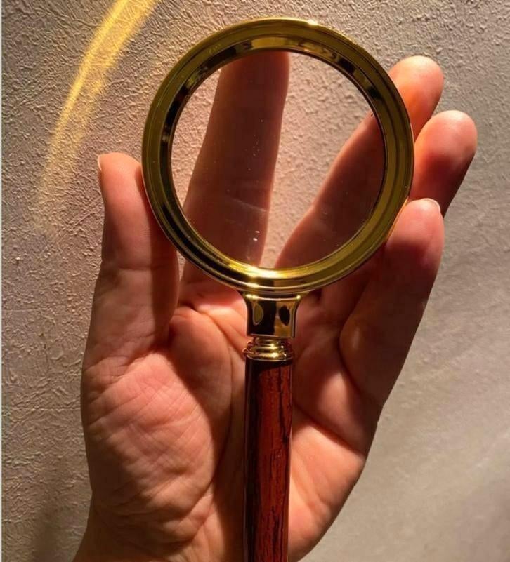 71mm 10x vergroting detective vergrootglaasje compact, Ophalen of Verzenden, Vergrootglas of Loep