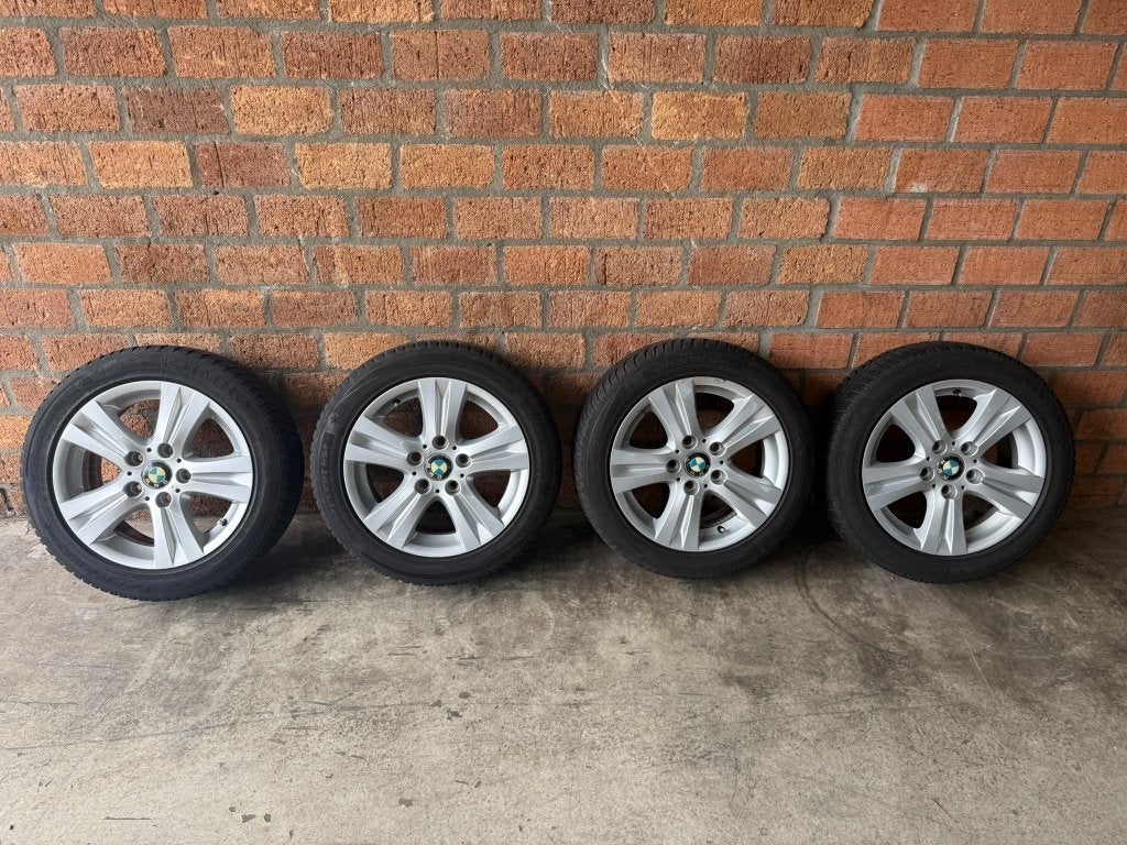 BMW 5x120 Kumho winterset 195-55/16, Ophalen, Gebruikt, 16 inch, Banden en Velgen
