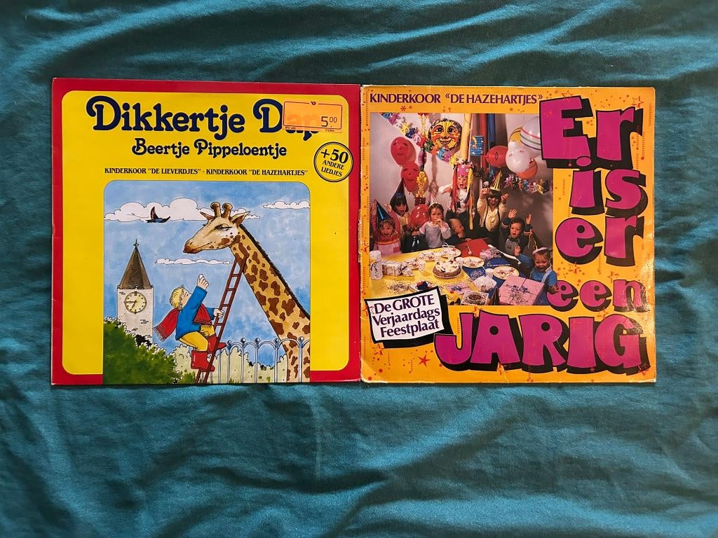 2 LP's Kinderkoor De Hazehartjes (ook per stuk te koop), Cd's en Dvd's, Vinyl | Kinderen en Jeugd, Gebruikt, 1980 - 1989, Ophalen of Verzenden