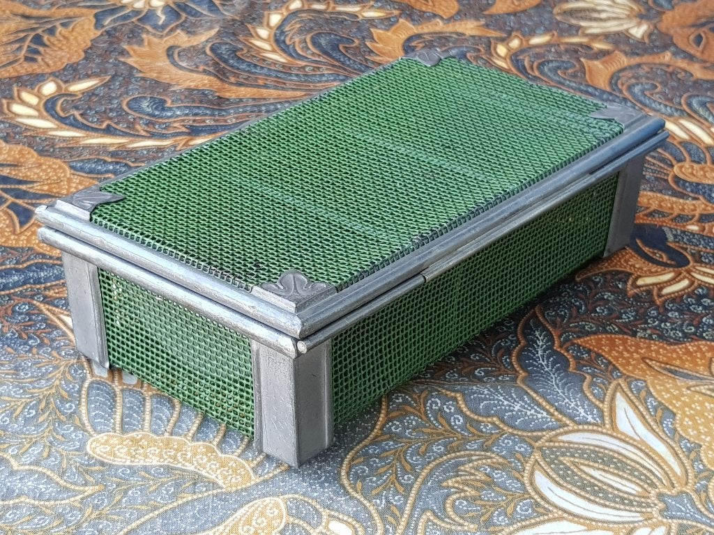 Mooie zeldzame oude geldkist uit Frankrijk 19,8 cm. uit 1930, Ophalen of Verzenden