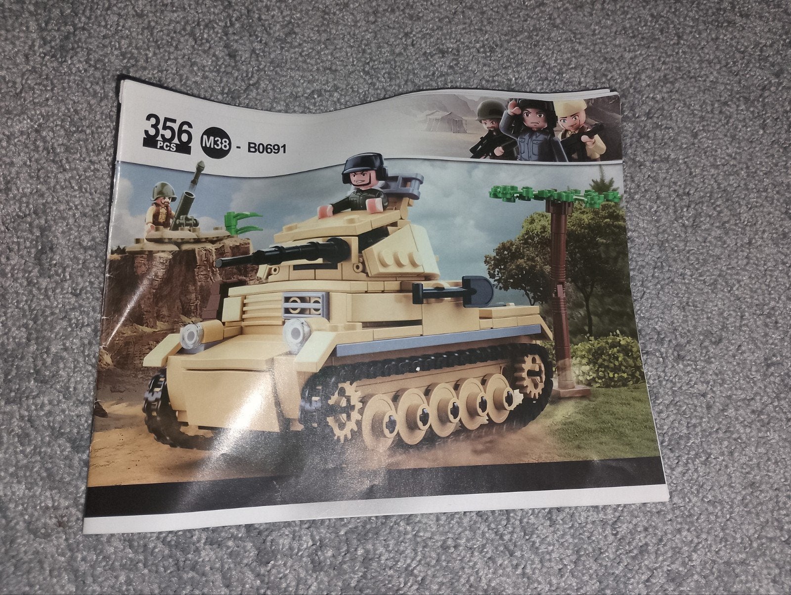 Bouwset Tank M38 - B0691 met 356 onderdelen, Ophalen of Verzenden, Nieuw, Overige merken