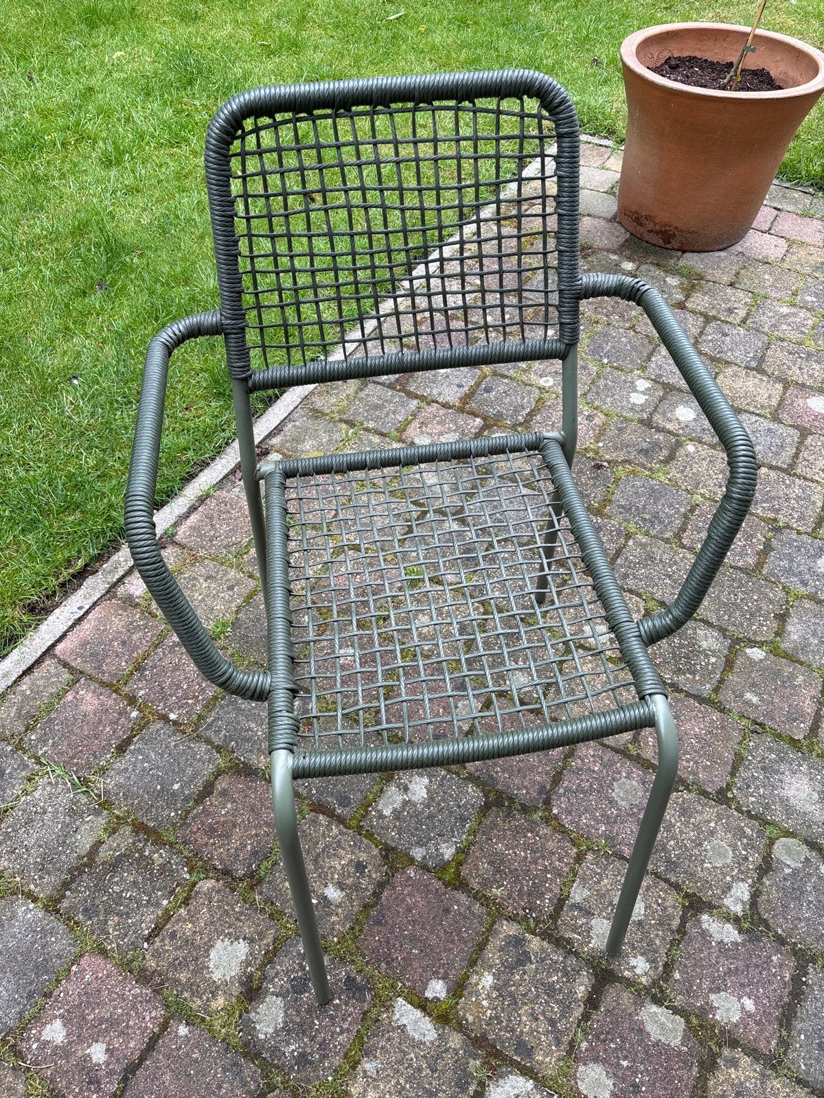 6x Tuinstoel groen, Ophalen, Zo goed als nieuw, Kunststof