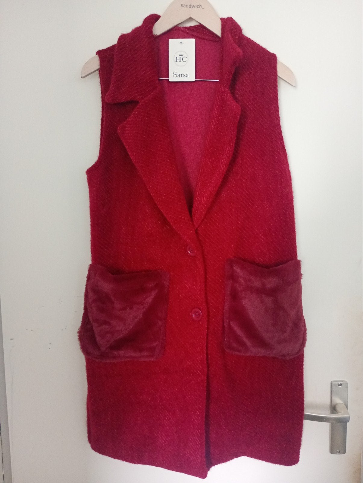 HC Sarsa mouwloos jas maat L, Kleding | Dames, Maat 42/44 (L), Ophalen of Verzenden, Rood, Nieuw