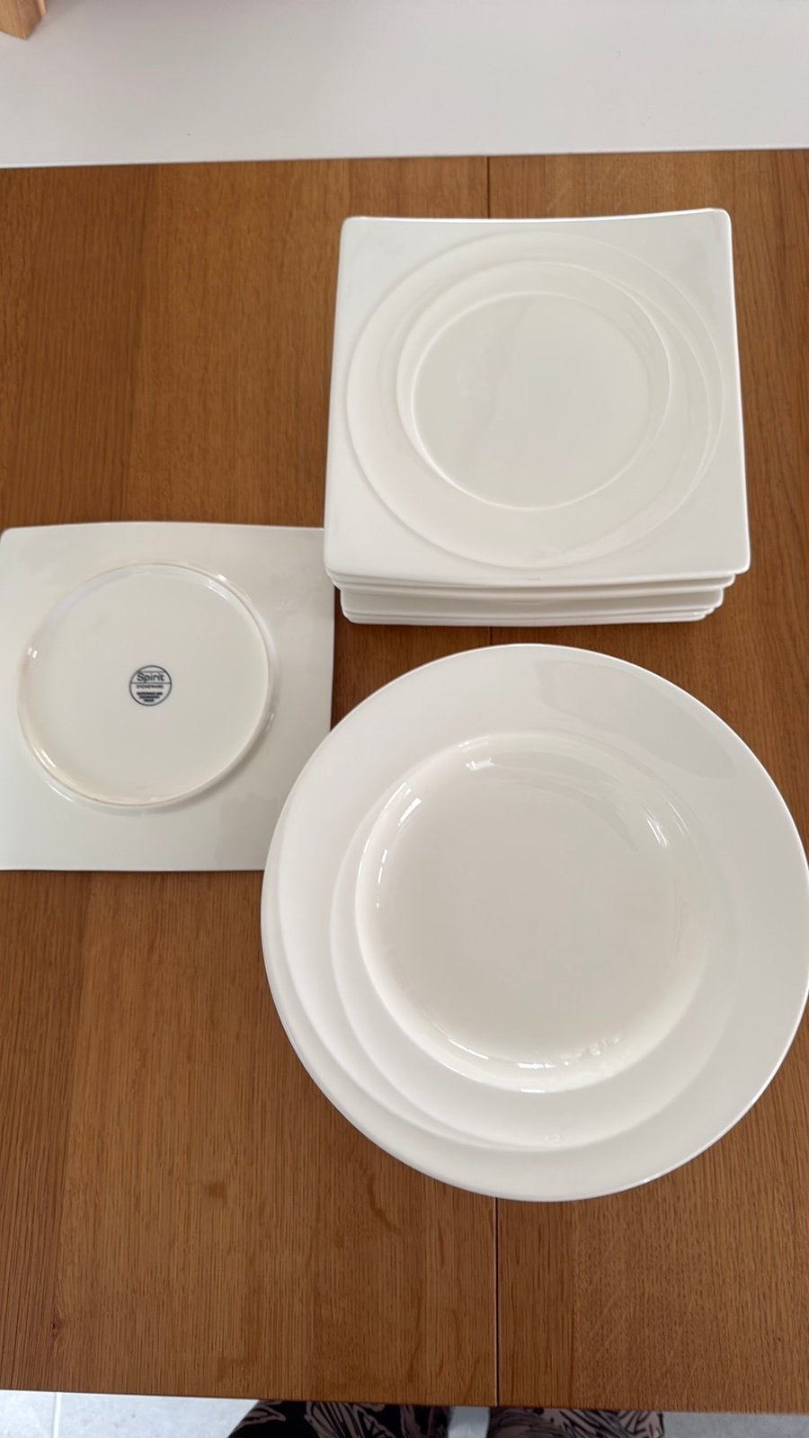 8 soepborden, 8 vierkante borden, merk Spirit stoneware, Ophalen, Zo goed als nieuw, Overige stijlen, Bord(en)