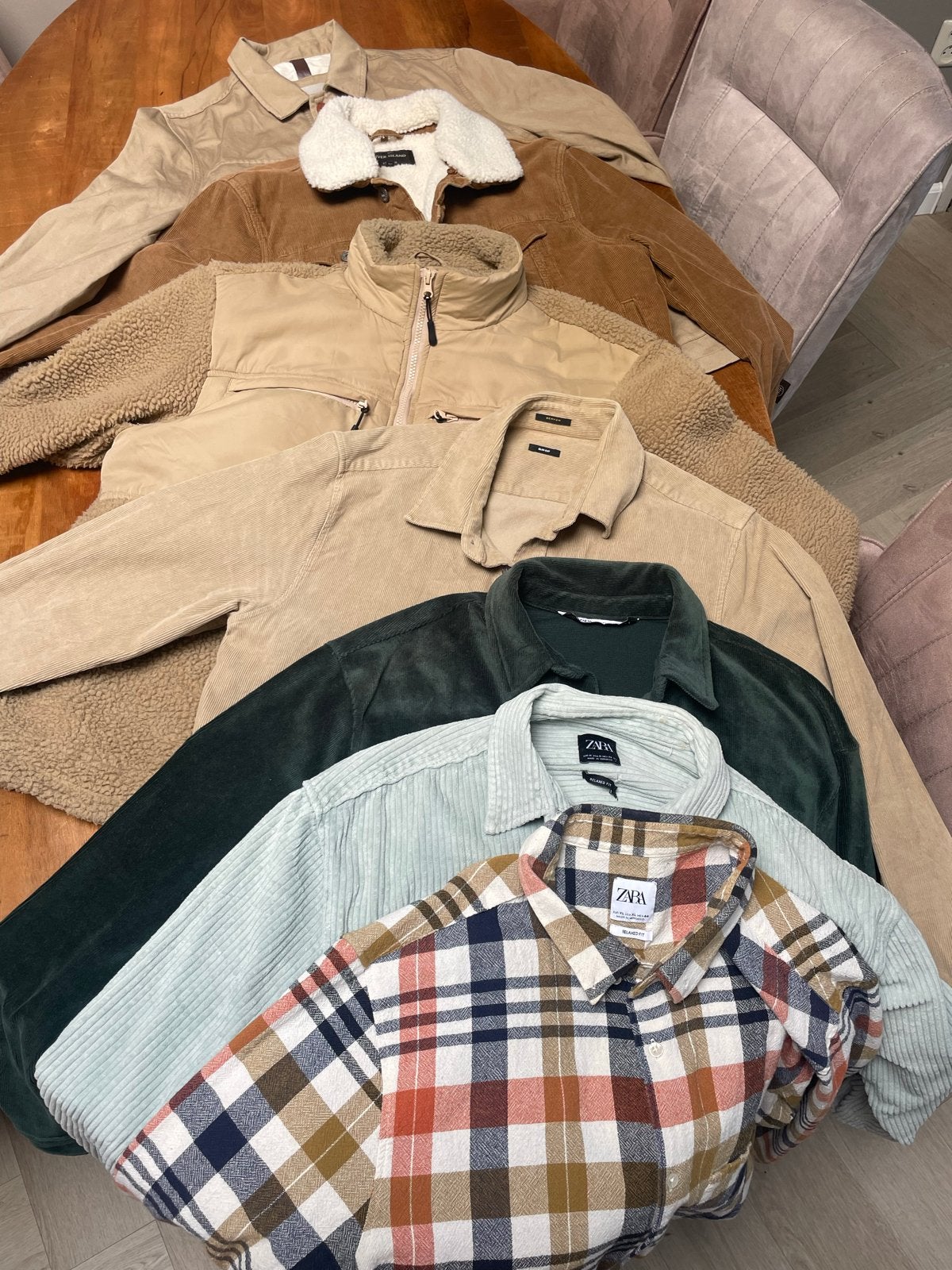 Diverse herenoverhemden en jassen - Zara, River Island, Kleding | Heren, Ophalen of Verzenden, Zo goed als nieuw, Meerkleurig