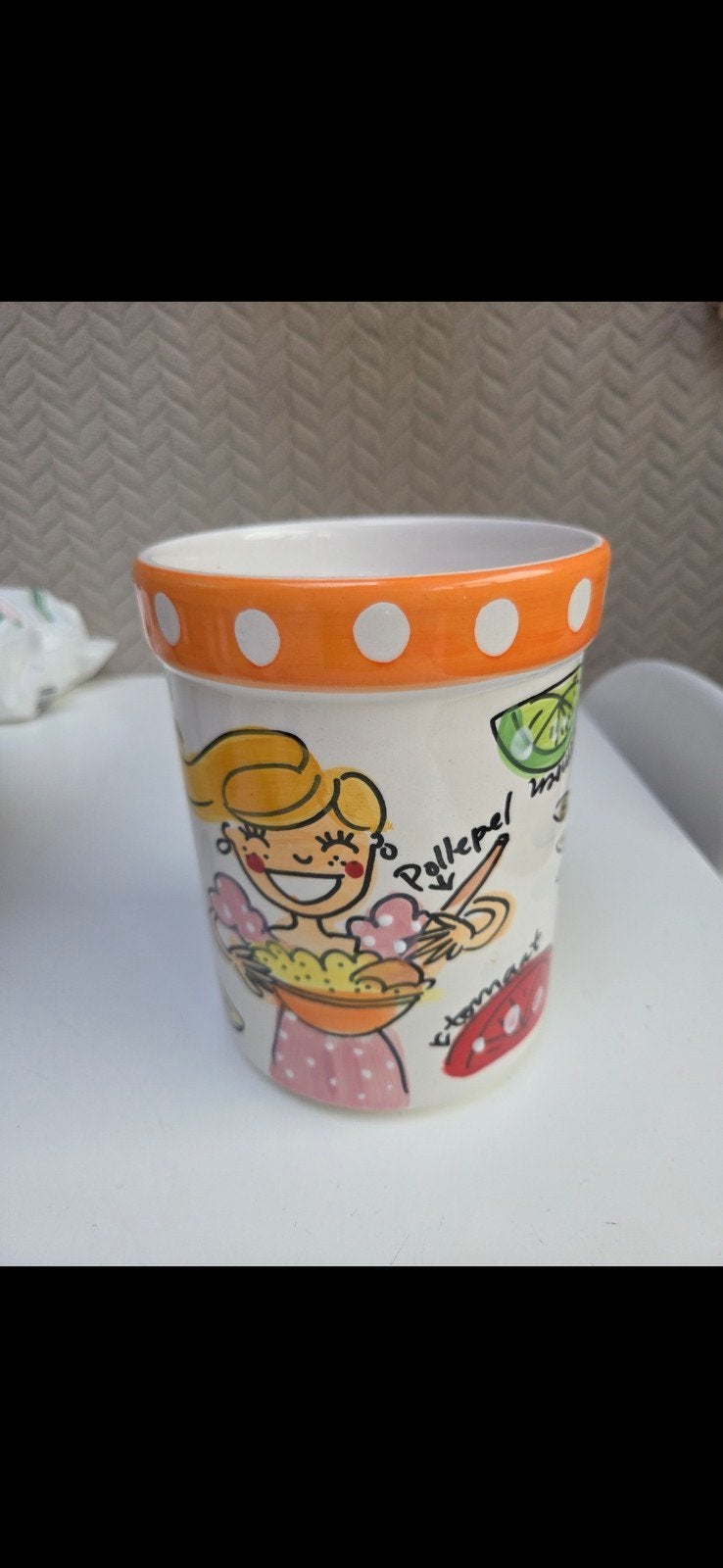 Leuk pollepel pot van Blond, Huis en Inrichting, Ophalen, Zo goed als nieuw