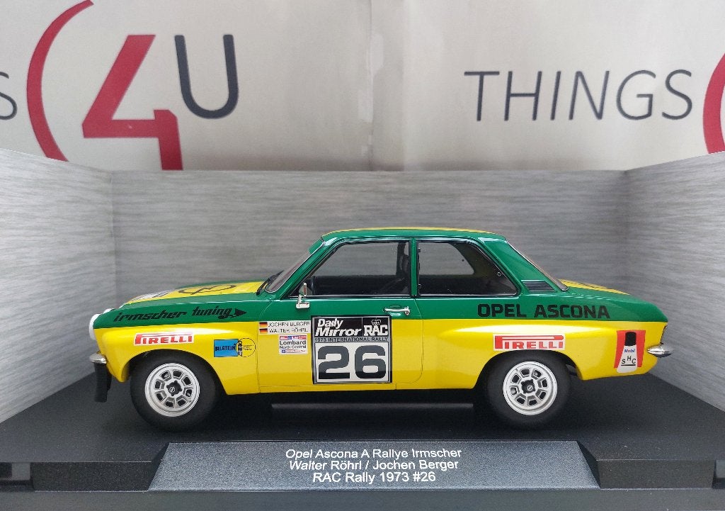 MCG 1:18 Opel Ascona A Rallye Irmscher No.26, RAC Rally 1973, Ophalen of Verzenden, Nieuw, Auto, Overige merken