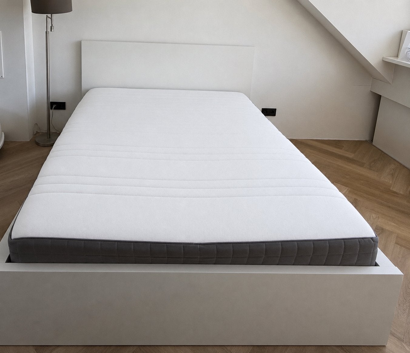 Ikea malm bed (wit), Ophalen, Gebruikt, Wit, Tweepersoons