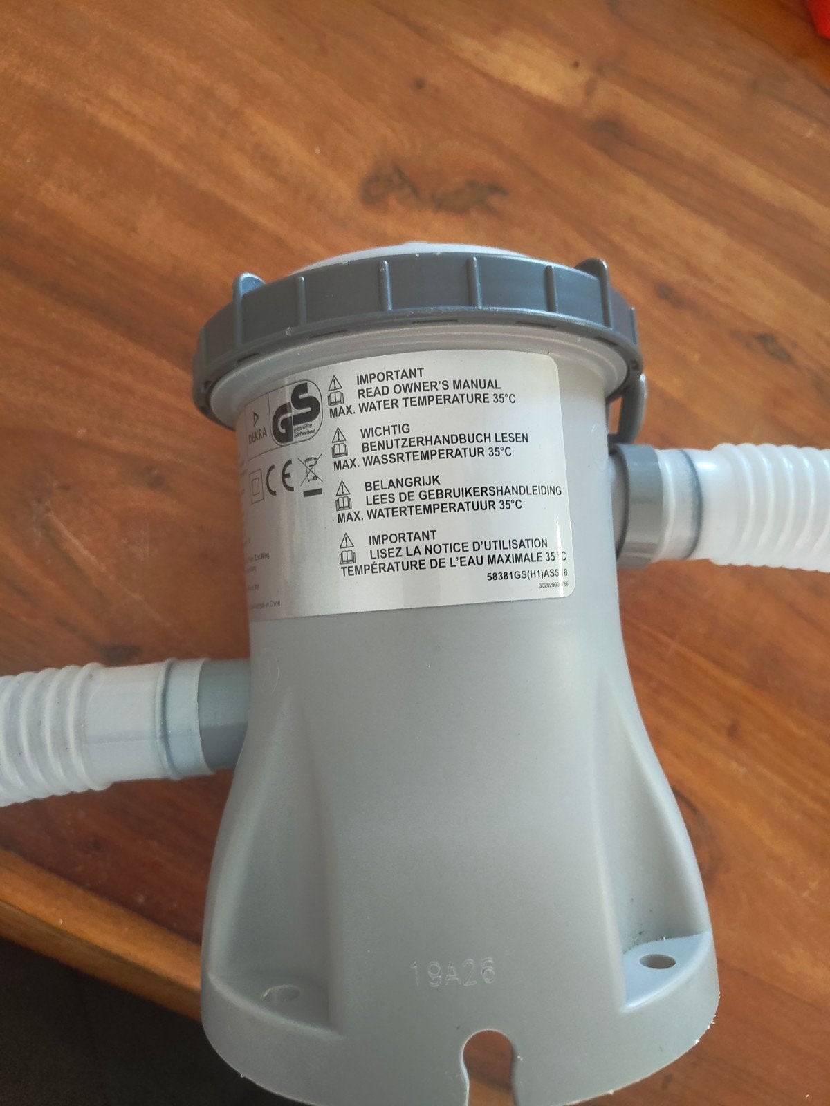 Intex zwembadfilterpomp met adapter, Ophalen of Verzenden, Gebruikt, Zwembadpomp