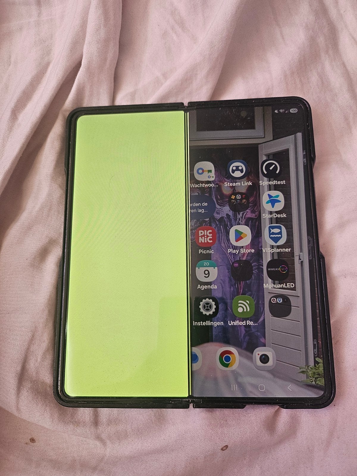 Samsung Galaxy Z Fold 5  Groen scherm defect, Telecommunicatie, Mobiele telefoons | Samsung, Ophalen, Gebruikt, Overige kleuren