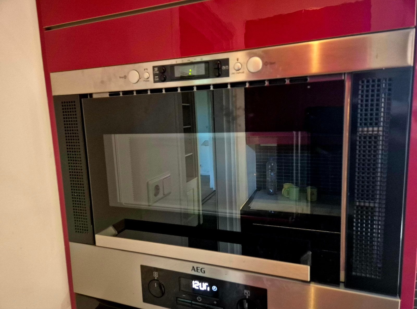 Whirlpool magnetron - Inbouw - Met Crisp en Grill, Witgoed en Apparatuur, Ophalen, Gebruikt, Magnetron, Inbouw