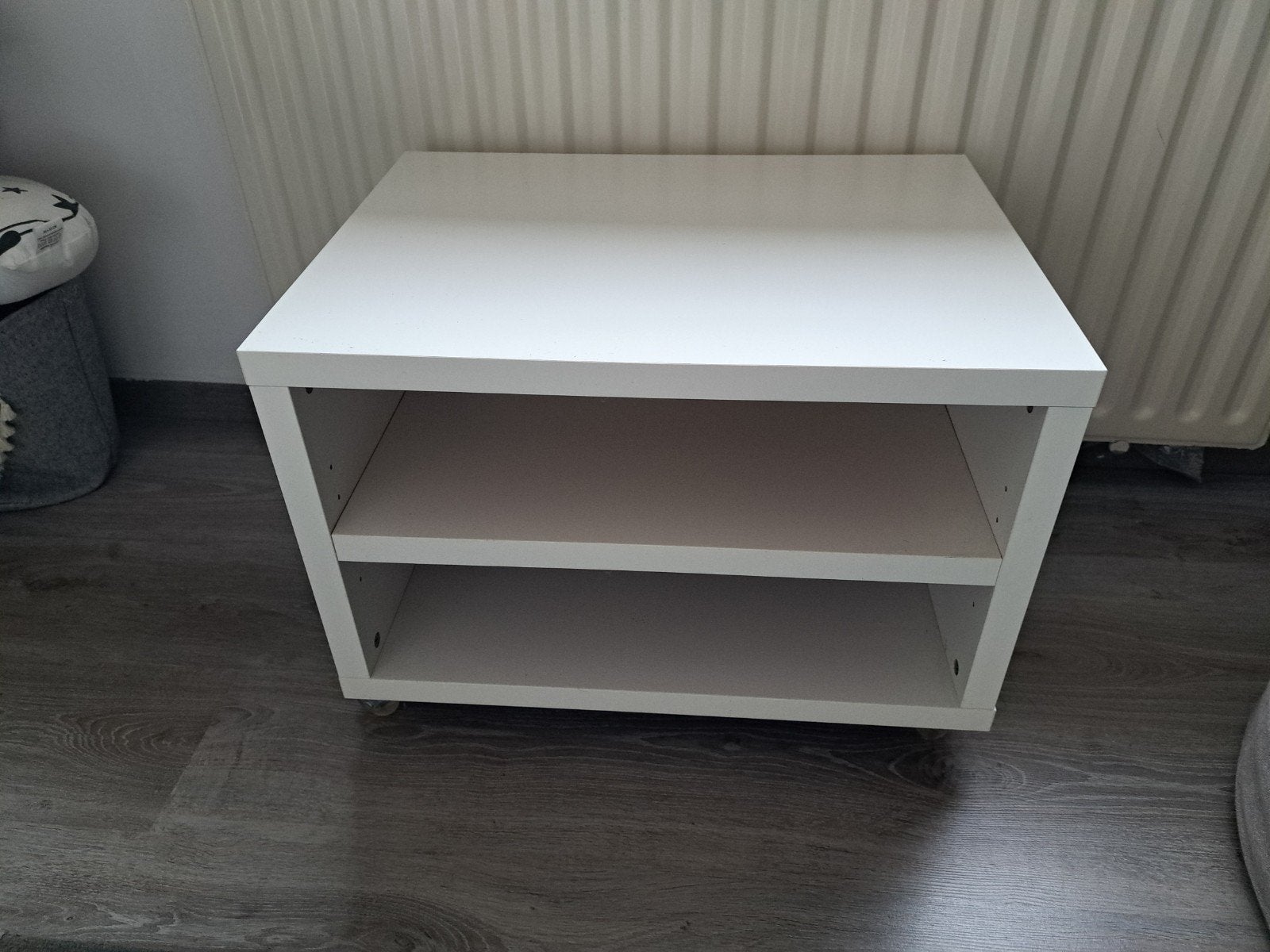 2 Witte Ikea opbergkastje/bijzettafel op wieltjes, Ophalen, Gebruikt, 50 tot 100 cm, Minder dan 100 cm