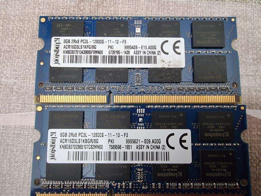 16GB (2X8GB) DDR3 PC3L-12800 1600Mhz 2Rx8 Kingston..., Computers en Software, RAM geheugen, Zo goed als nieuw, Laptop, 16 GB, DDR3