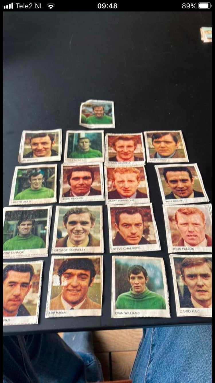 Celtic 1-0 panini 1970-1971, Verzamelen, Ophalen of Verzenden, Gebruikt, Buitenlandse clubs, Poster, Plaatje of Sticker