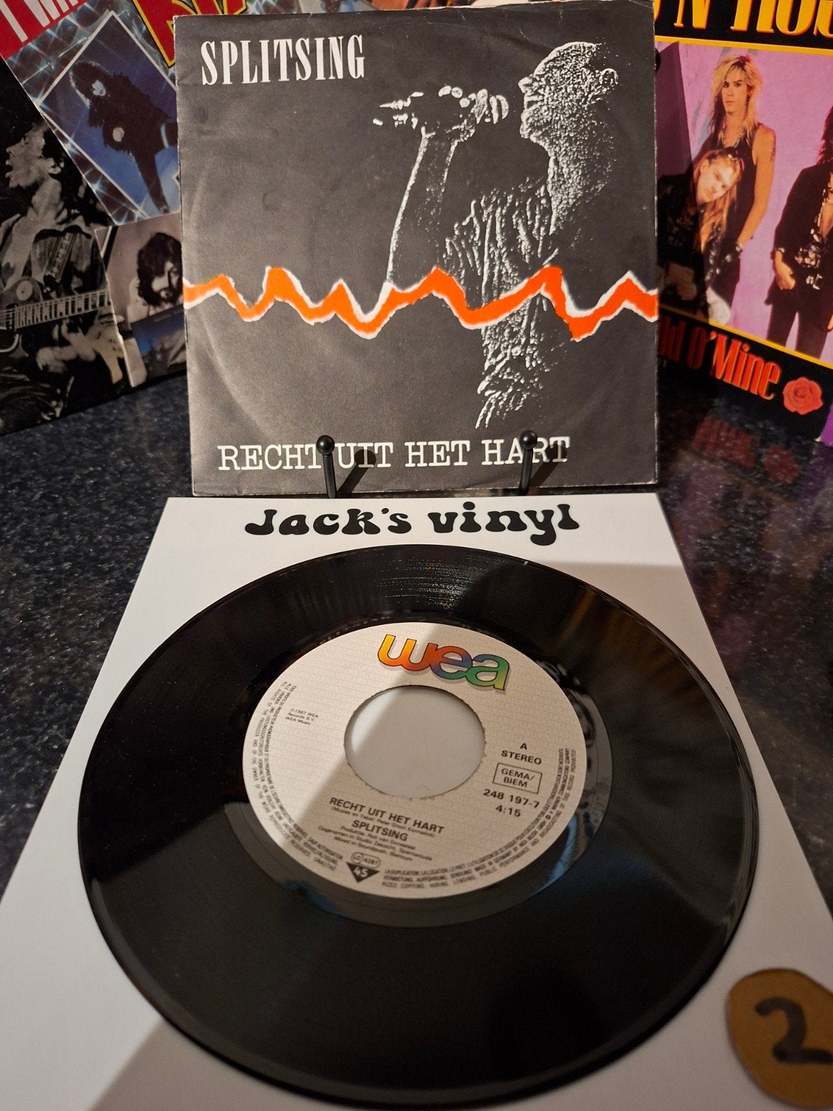 Splitsing - Recht Uit Het Hart (7 inch vinyl single)1987/2, Cd's en Dvd's, 7 inch, Ophalen of Verzenden, Zo goed als nieuw, Pop