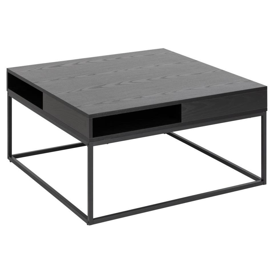 Wilford Salontafel - Modern Zwart Design, Ophalen, 50 tot 100 cm, Vierkant, Nieuw