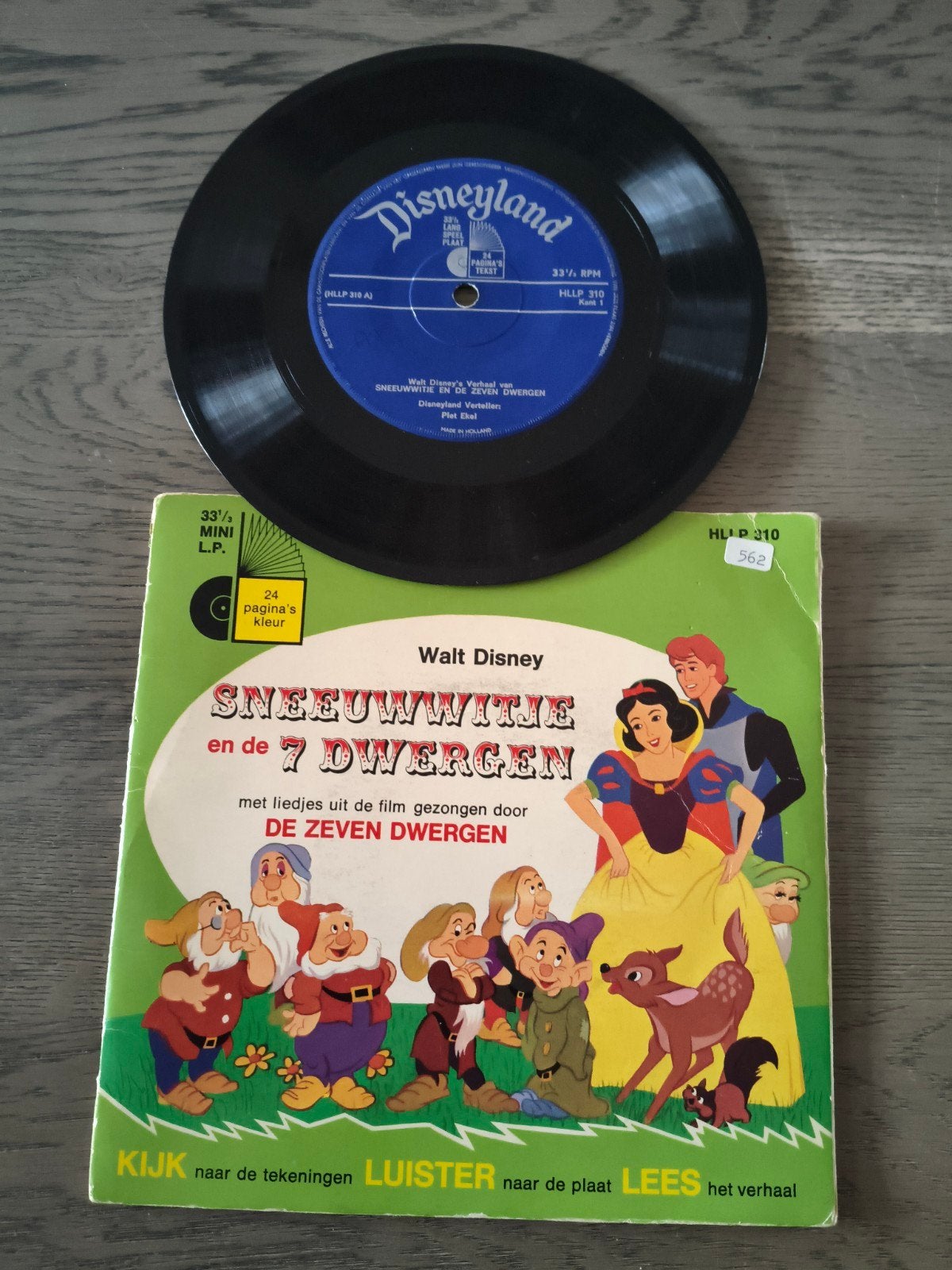 Walt Disney - Sneeuwwitje en de 7 Dwergen (Mini LP), Gebruikt, Ophalen of Verzenden, EP, EP
