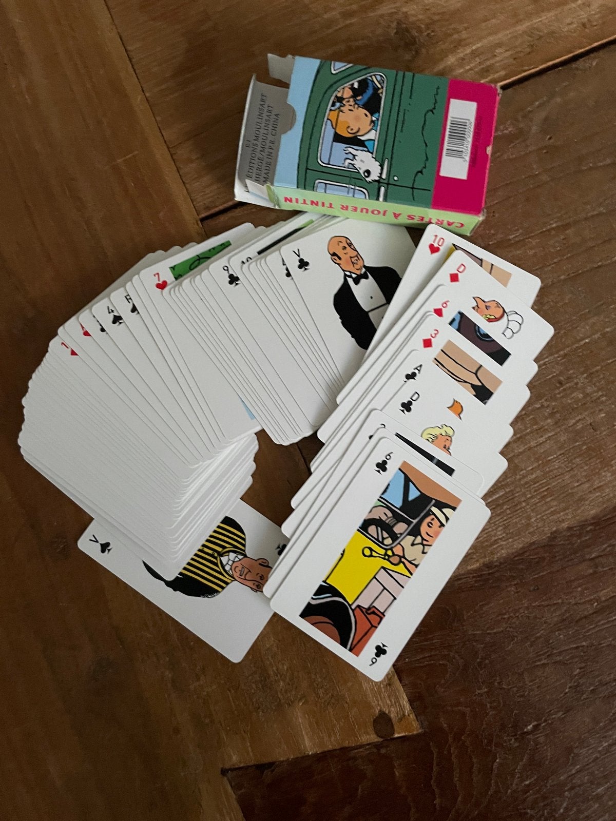 Kuifje en de auto's speelkaarten - Hergé-Moulinsart 2006, Een of twee spelers, Ophalen of Verzenden, Gebruikt