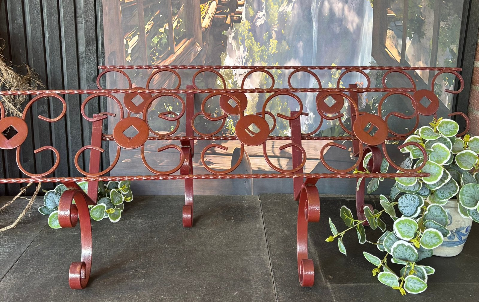 Verkocht- 3 vintage bloembakhouders Spanish R. 34,50 p/st., Ophalen, Gebruikt, Minder dan 30 cm, Rond