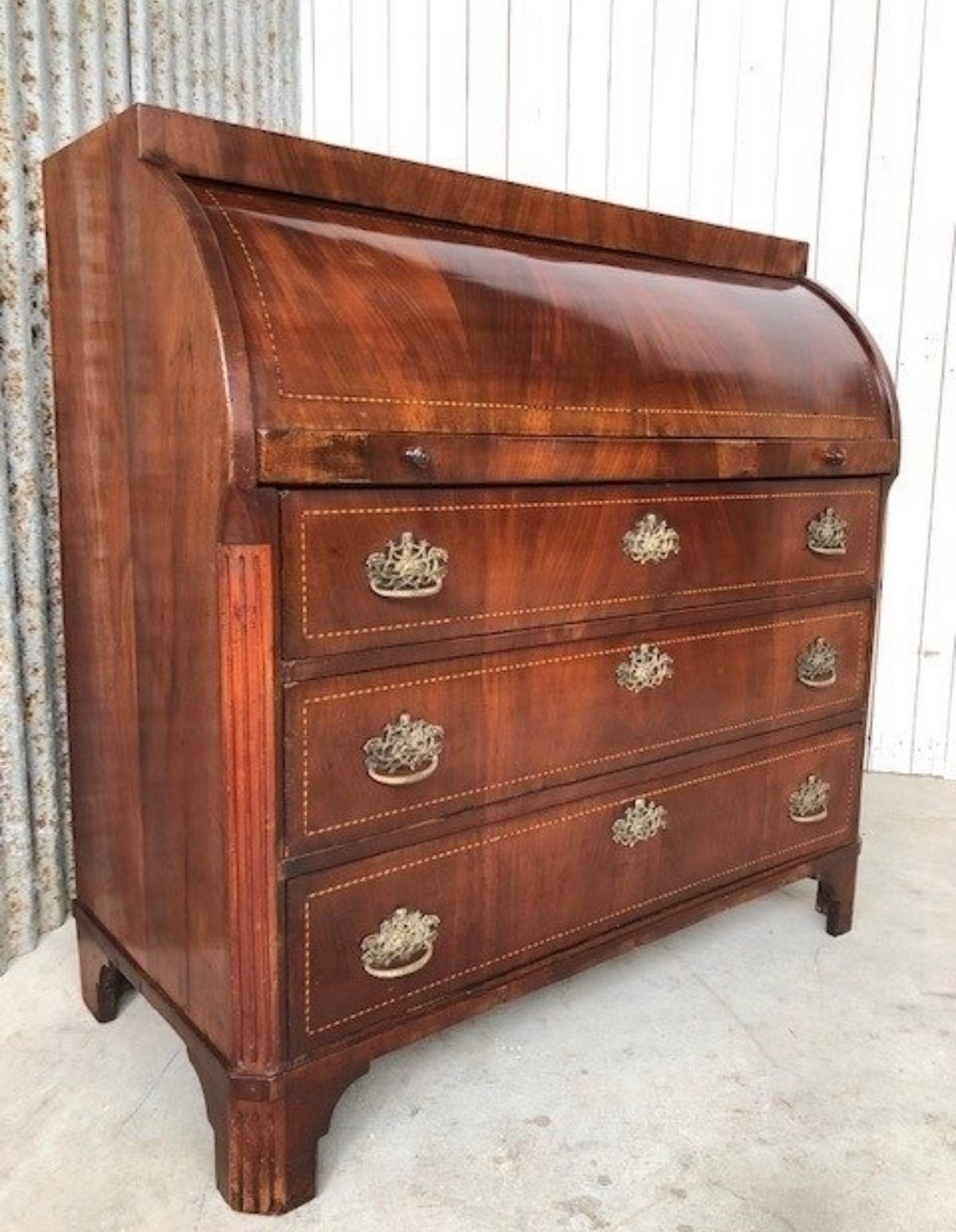 18th century Louis XVI cylinder desk, Ophalen