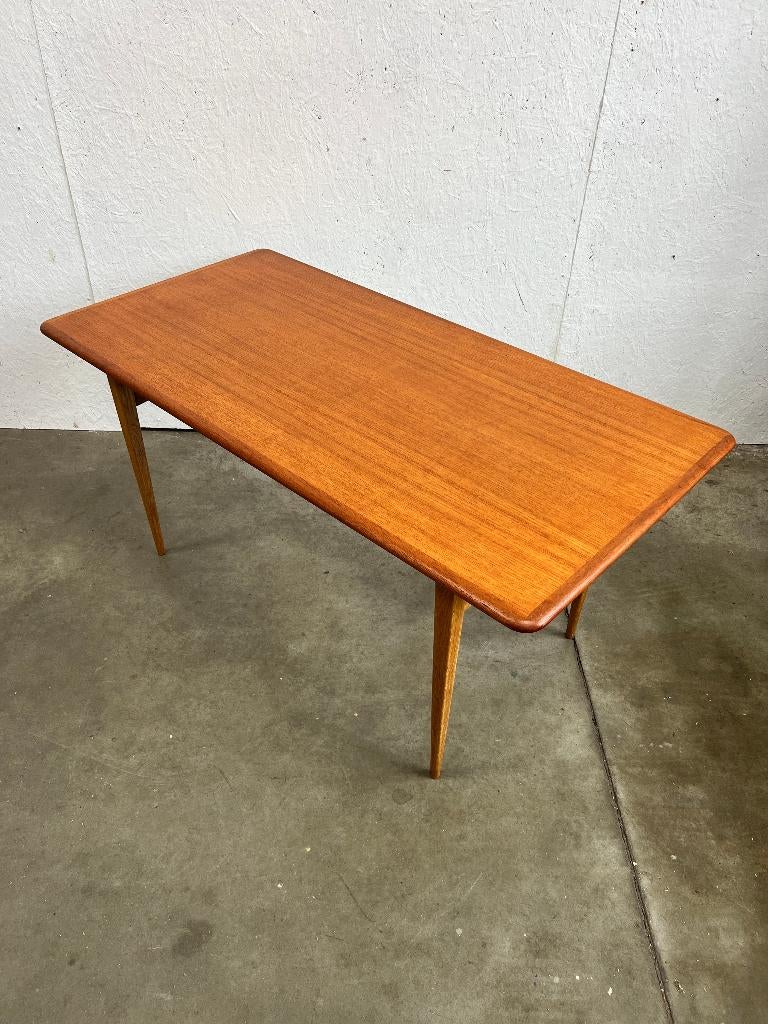Vintage Gerestaureerde Deense Salontafel, 1960's, Teakhout, Ophalen, Gebruikt, 100 tot 150 cm, Vintage, Midcentury, Deens Design, MCM
