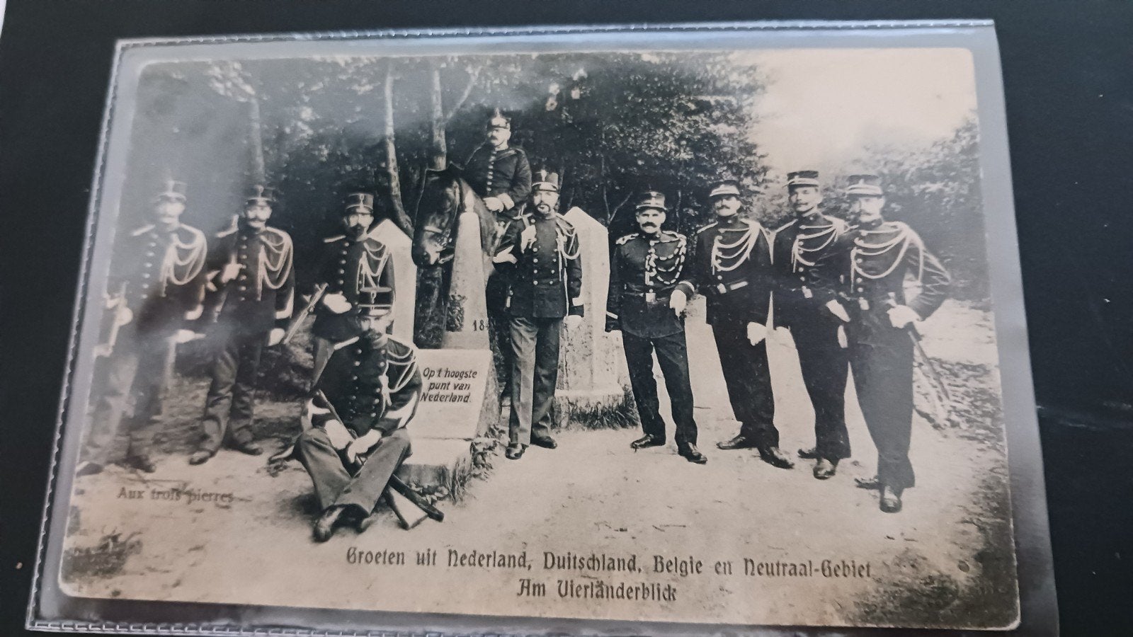 Vaals: Groeten uit 4 landen 1908, Verzamelen, Ansichtkaarten | Nederland, Ophalen of Verzenden, Voor 1920, Gelopen, Limburg
