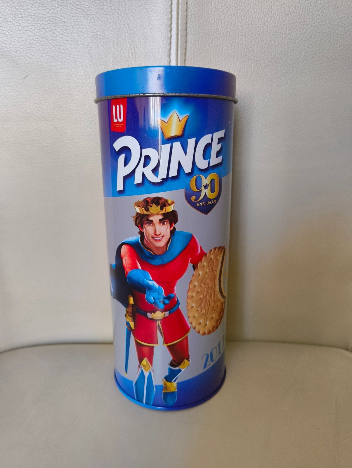 Prince 90 jaar koekblik voor 1 rol koekjes, Ophalen of Verzenden, Gebruikt, Koek(jes), Overige merken