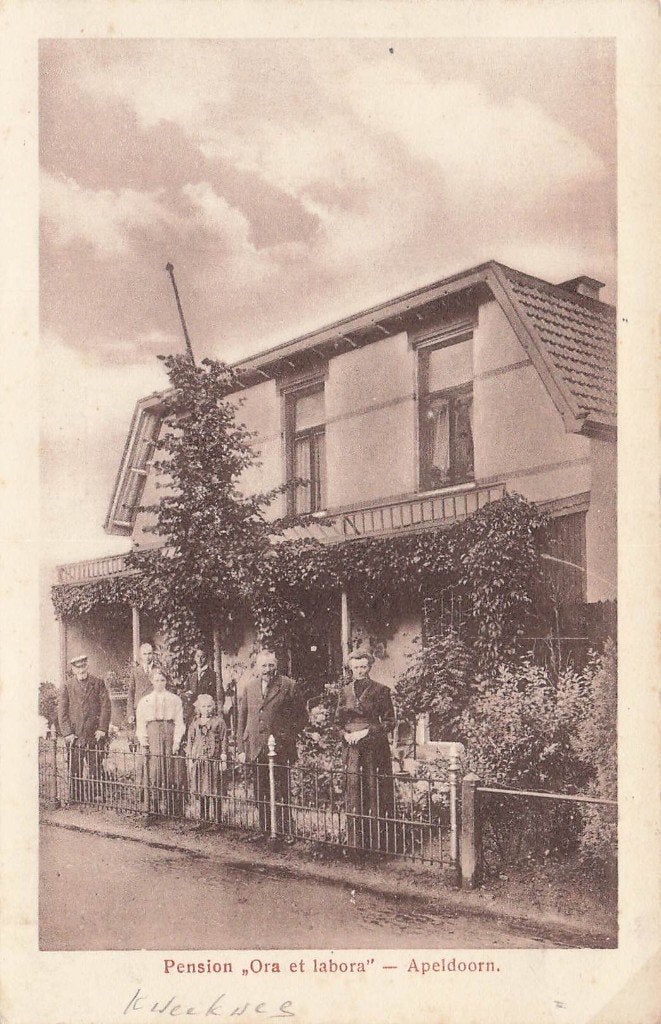 JO844 Apeldoorn Pension Ora et Labora Kweekweg  ca 1910, Verzenden, Voor 1920, Ongelopen, Gelderland