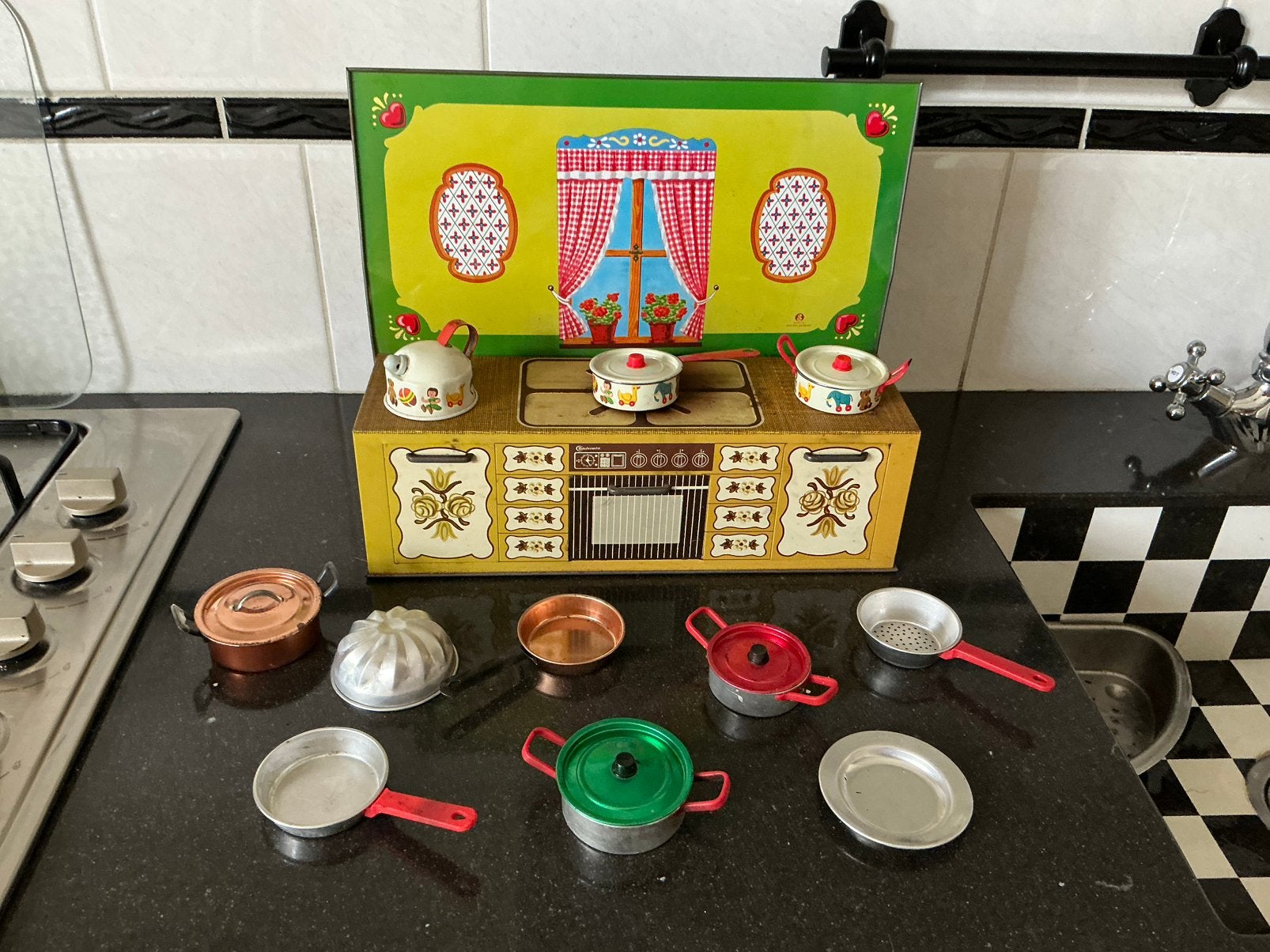 Oud blikken keukentje, Ophalen of Verzenden