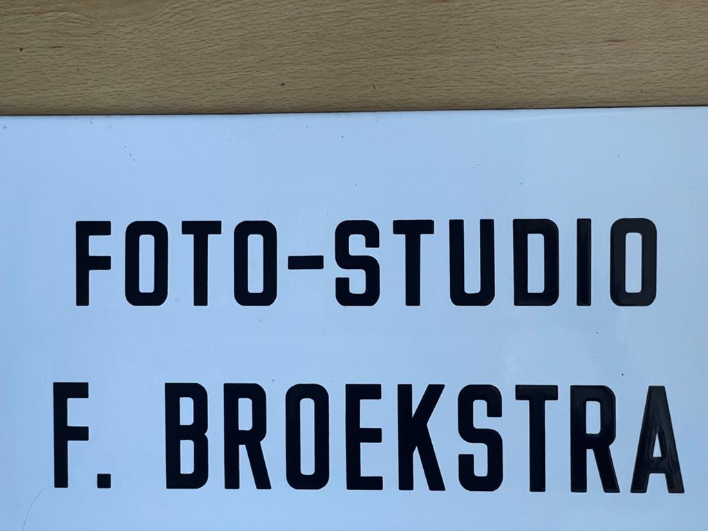Emaille bord foto - studio / fotograaf / portret, Verzamelen, Merken en Reclamevoorwerpen, Reclamebord, Ophalen of Verzenden, Zo goed als nieuw