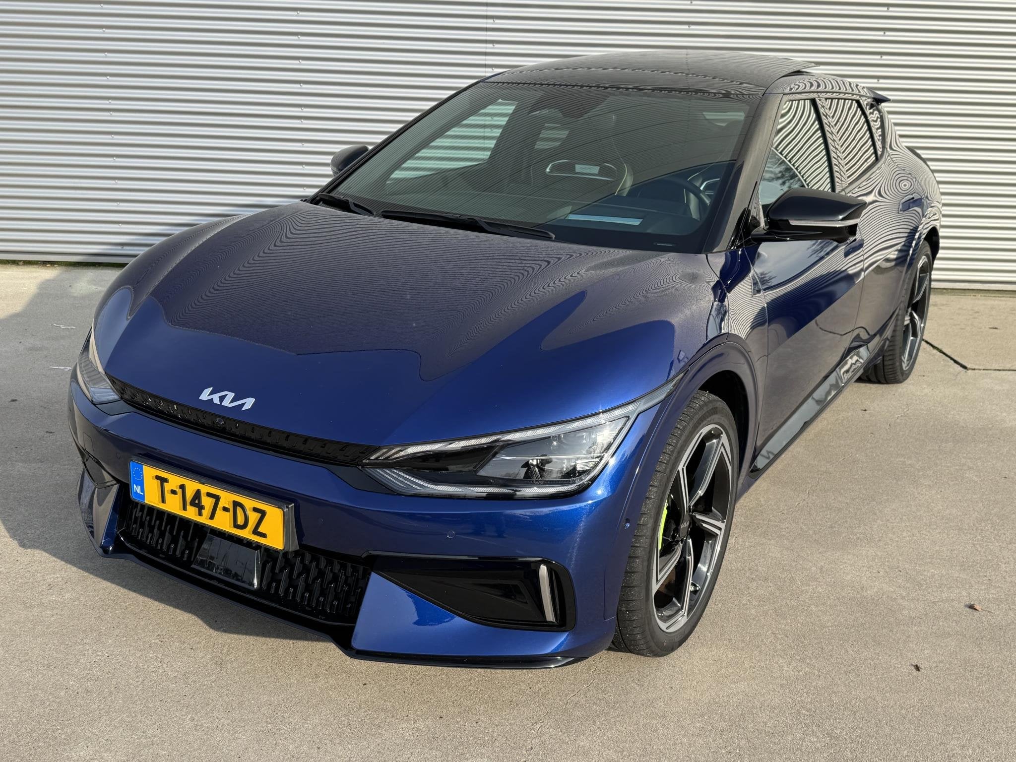 Kia EV6 GT AWD 77.4 kWh SOH 100% | Trekhaak afneembaar | Pra, Auto's, Blauw, Alcantara, 2100 kg, Origineel Nederlands