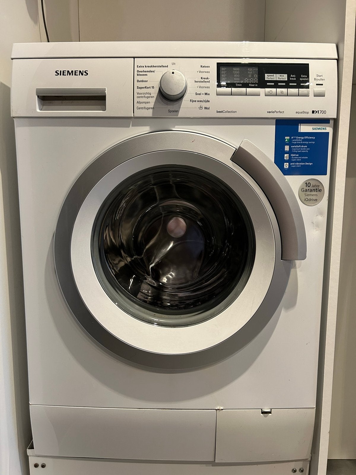 Siemens iQ700 VarioPerfect Wasmachine, Ophalen, Gebruikt, 8 tot 10 kg, 1600 toeren of meer