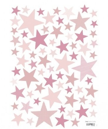 Muursticker Decoratiesticker Sterren Roze Lilipinso, Nieuw, Ophalen of Verzenden, Lilipinso, 270 chemin des oliviers - F-34400 LUNEL