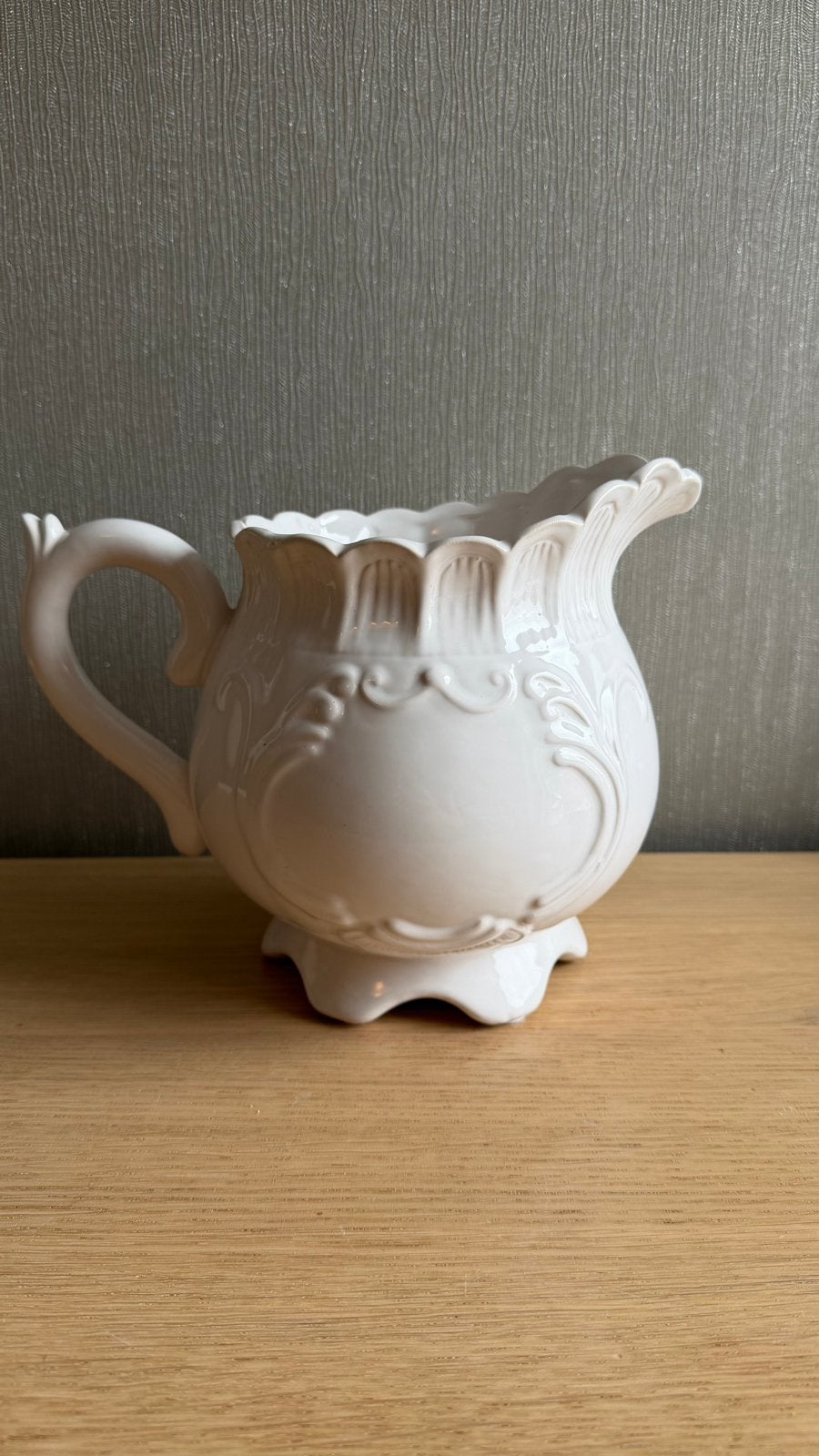 Decoratieve brocante melkkan / vaas, Ophalen of Verzenden