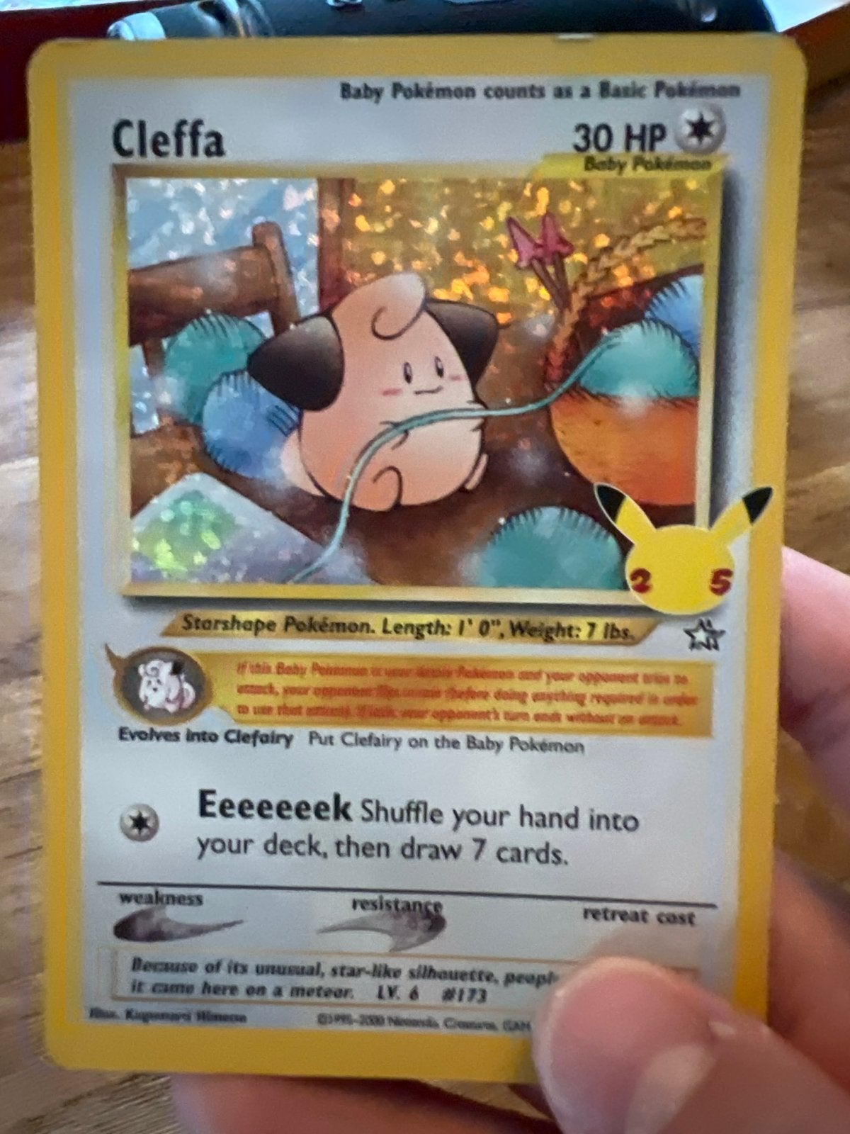 Shiny Cleffa Pokémon kaart - Zo goed als nieuw, Ophalen, Zo goed als nieuw, Losse kaart, Foil