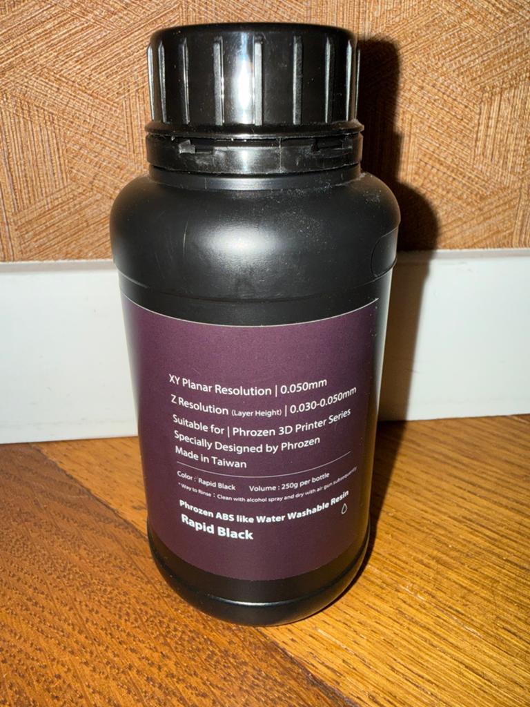 Phrozen ABS-achtige Waterwasbare Resin Rapid Black 250g, Computers en Software, 3D-printerbenodigheden, Nieuw, Resin/hars, Ophalen of Verzenden