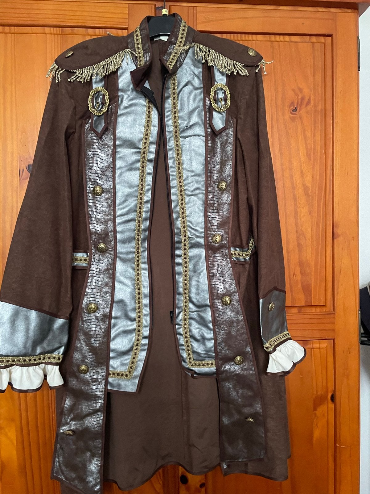 Carnavals piratenjas met accessoires, Ophalen of Verzenden, Gebruikt, Kostuum, Carnaval