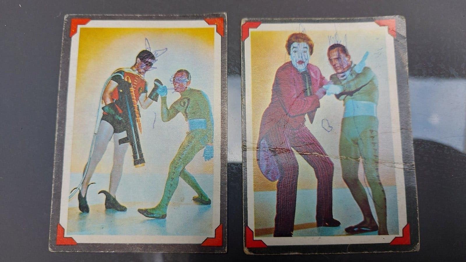 Vintage Batman & Robin raadselkaarten (2 stuks), Verzamelen, Ophalen of Verzenden, Gebruikt, Speelkaart(en)